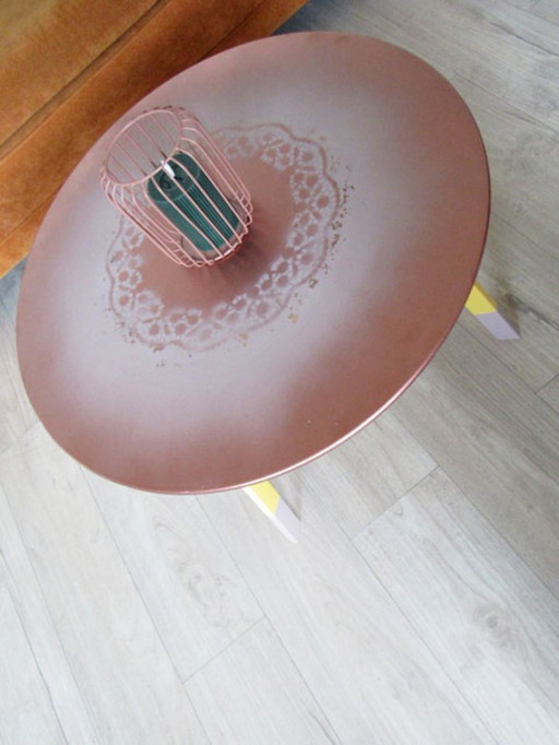 Table de salon en métal - vintage
