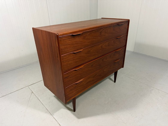 Image 1 of Henning Jørgensen teak chest of drawers Fredericia Denmark