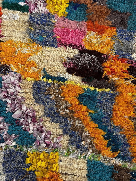 Image 1 of Moroccan Vintage Beni ourain Wool Rug 80x180 cm, Berber Moroccan Carpet