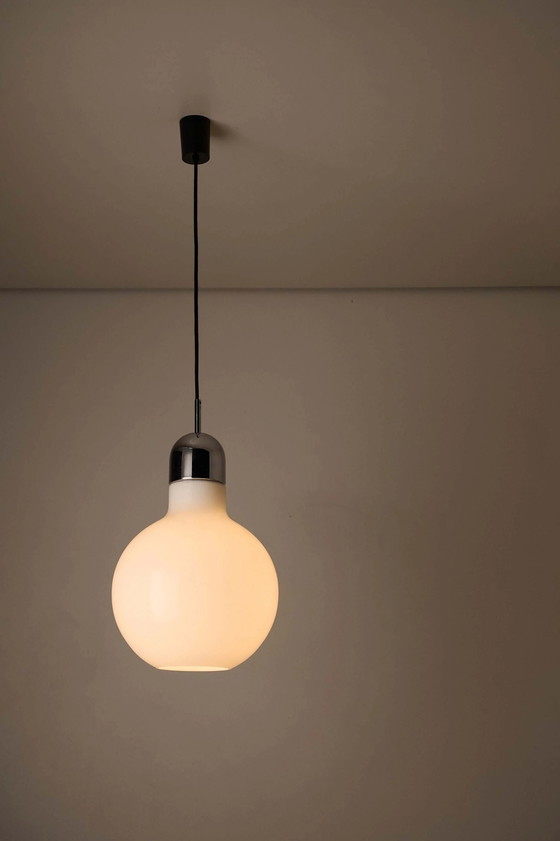 Grande Suspension en Verre Opale et Chrome par Cosack, Cosack Leuchten, Plafonniers, Blanc (photo 5 sur 7)