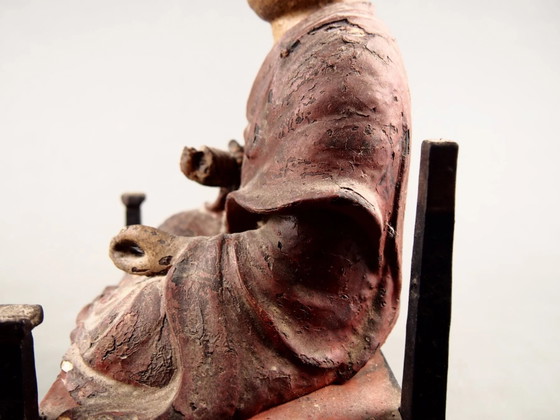 Antique Kobo Daishi Statue in Zushi Shrine – Japan Edo Period Buddha – Sculpture, Wood (photo 25 of 40)