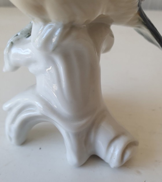 Image 1 of Uccellino in porcellana di Karl Ens – cincia dal ciuffo – dipinto a mano