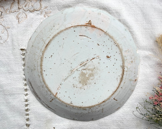 Antiek Frans faience bord, 18e eeuw, Nevers bloemmotief – Servies (photo 7 of 9)