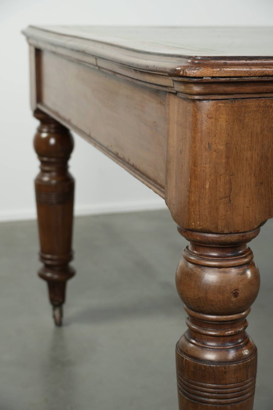 Image 1 of Escritorio/mesa auxiliar inglés antiguo original con ruedas del siglo XIX.