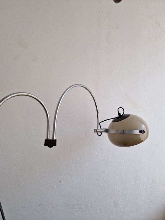 Image 1 of Dijkstra mushroom wall lamp with double arc chrome