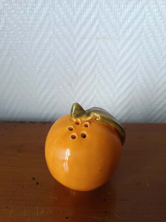 Image 1 of 4x salerons en barbotine fruits et légumes  vintage