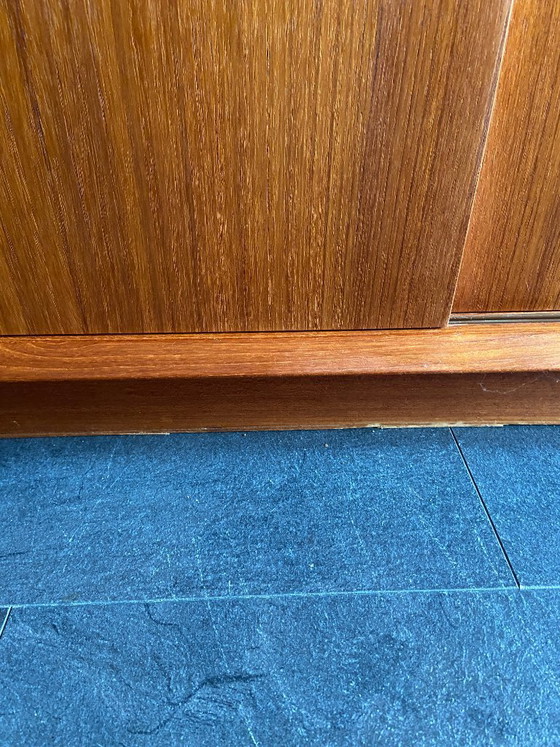 Image 1 of Compact vintage Danish sideboard with sliding doors by Chr. Linneberg