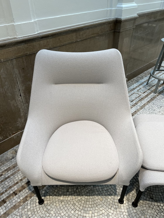 Image 1 of HAY O2 Loungestoel + Ottoman in zachtgrijs