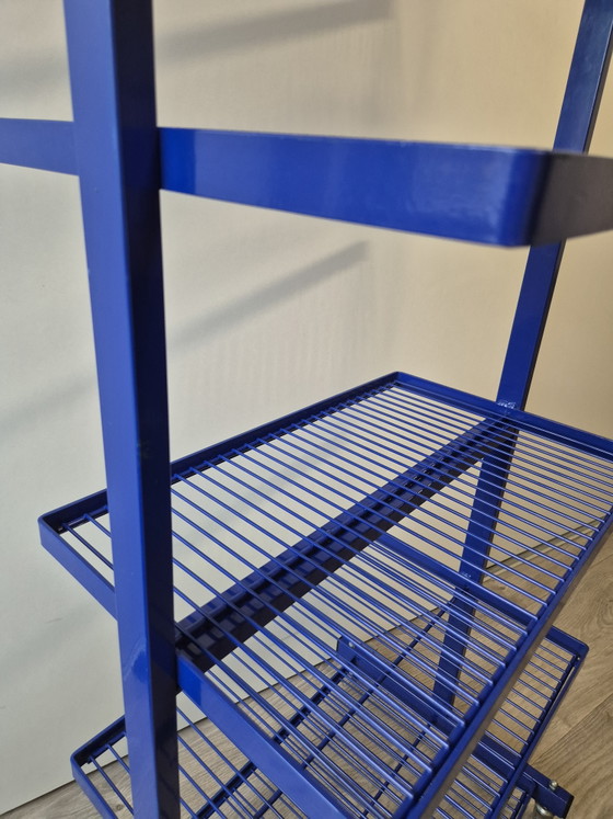 Scaffale/Carrello Vintage Blu Cobalto. – Armadi a muro, Metal (photo 4 of 9)