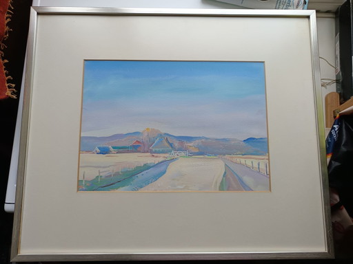 disegno/acquerello 'Aan den Voert' di Henk van den Idsert