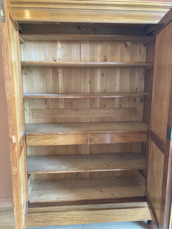 Image 1 of Antique Mahogany Wooden Biedermeier Cupboard