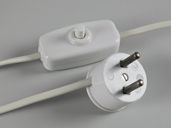 Image 1 of Lampada da parete vintage LORENTZONS degli anni '80 con diffusore in metallo verde e acrilico testurizzato: luce notturna mo