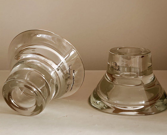 Image 1 of 4 Glass Design irreversible candlesticks designed by Knut & Marianne Hagberg for Ikea.