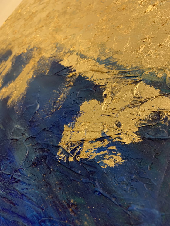 Image 1 of Acrylverfschilderij "Gouden Getijden"