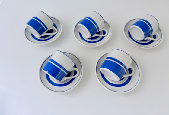 Set di 5 tazzine da caffè espresso finlandesi vintage blu bianco – Stoviglie, Ceramic (photo 6 of 11)
