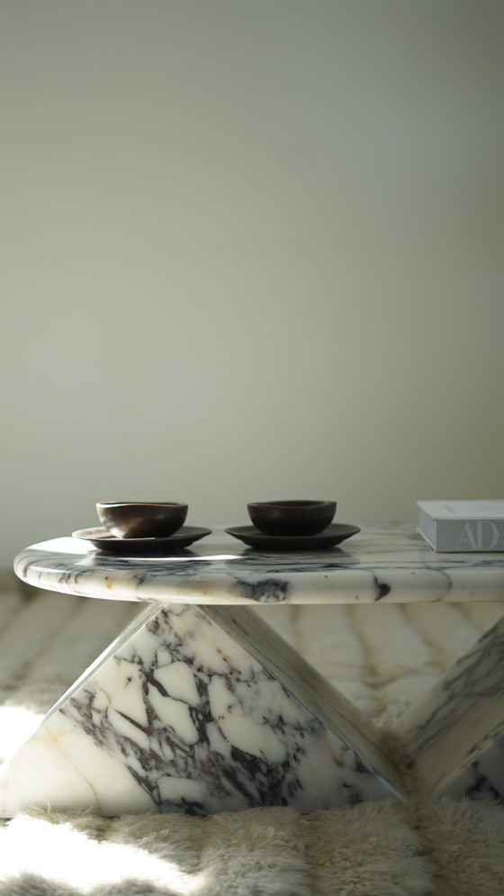 Image 1 of Calacatta Viola Marble Coffee Table Design