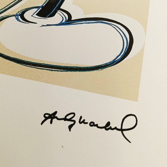 Image 1 of 1980s Andy Warhol "Mickey Mouse" Limited Series Lithograph - Leo Castelli - New York - Numbered in Pencil.