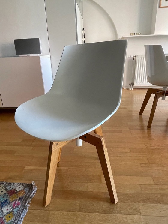 MDF Italia Flow stoel - 4 stuks – Eetkamerstoelen, Plastic, Wood (photo 3 of 5)