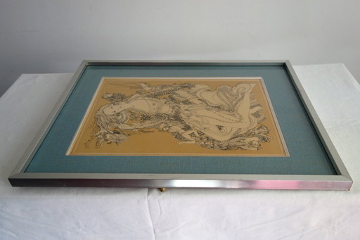 Lithographie Françoise Muller, sur Papier Vélin 1970s