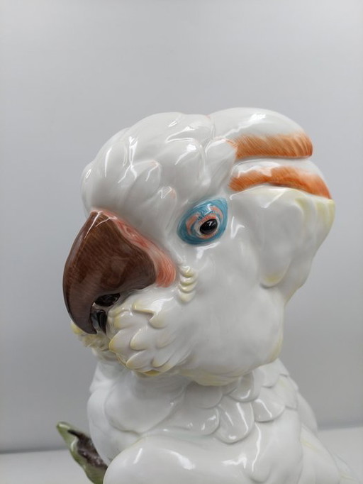 Meissen - Paul Walther - Statue, Cockatoo - 47 cm - Porcelain