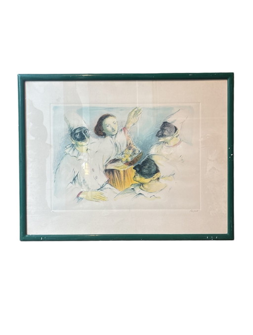 Lithograph on Paper by Domenico Purificato, 1960s – schilderijen tekeningen, Realisme