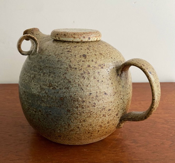 Image 1 of Tetera de cerámica única (Unica) de Arne Bang, Dinamarca, década de 1950.