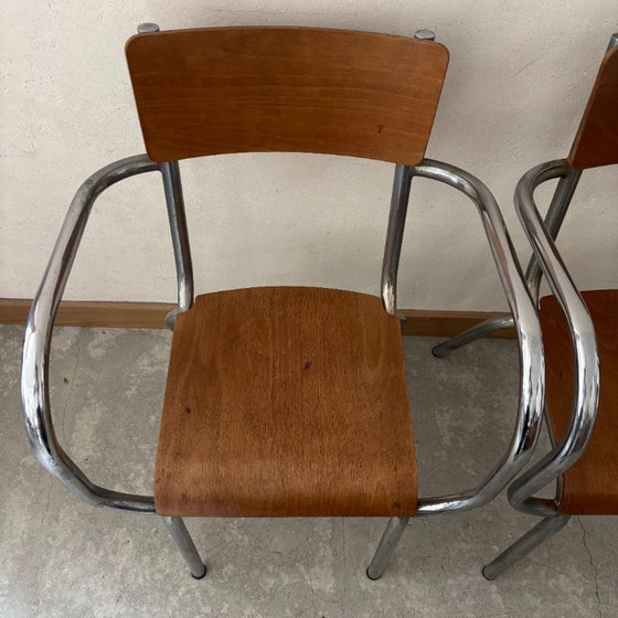 Image 1 of 2 sillones de cromo y madera