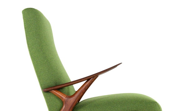 Image 1 of Vintage fauteuil stoel groen gestoffeerd 