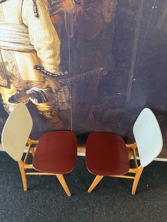 Image 1 of Dining room chairs vintage 60s 2 pieces