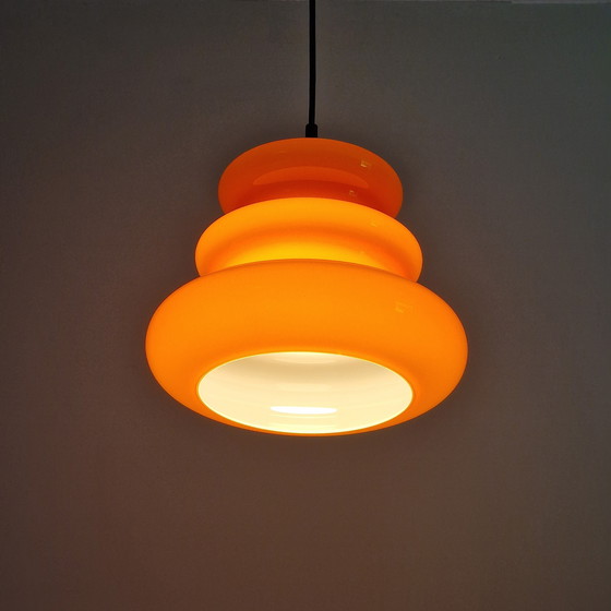 Image 1 of Vintage Pendant Lamp by Peill and Putzler, Germany, 1960. Model AH 1. Orange.