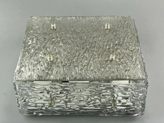 Image 1 of Lámpara de techo de los años 60 Plafoniere Kalmar Franken Ice Glass Design