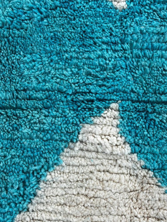 Image 1 of Colorful Moroccan Berber Rug 300X200cm- Authentic Handwoven Wool Carpet, Checkered Berber Rug - Beni ourain Rug - Handmade rug