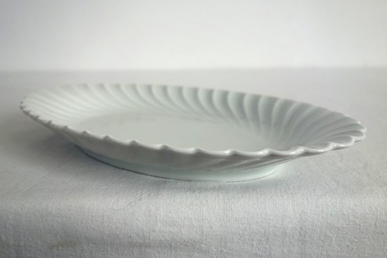Image 1 of Set of 2 Haviland twisted white porcelain Limoges dishes