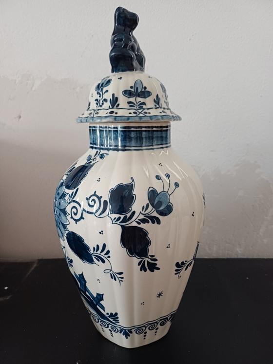 Image 1 of Delft blue handmade vase ginger jar