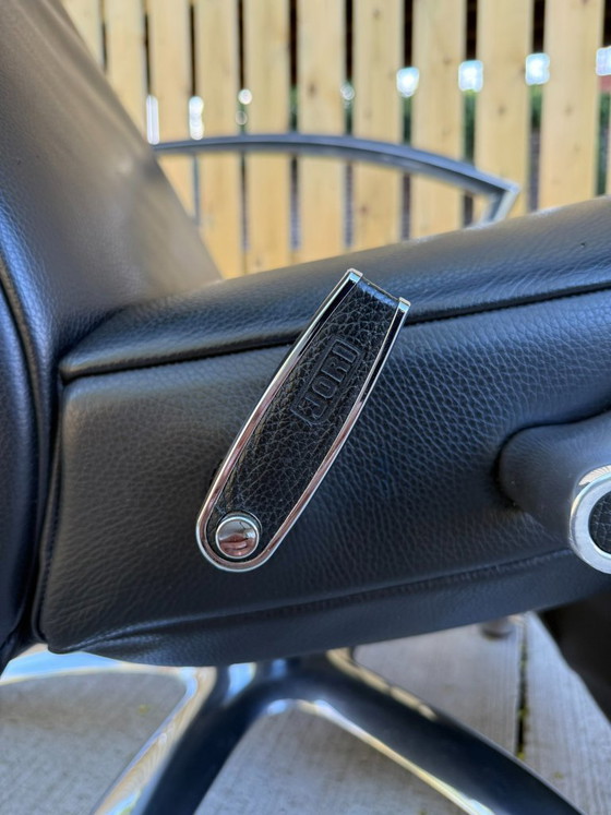 Jori Brainbuilder Mono-Move in pelle nera – Poltrone, Leather, Chrome, Modern (photo 9 of 21)