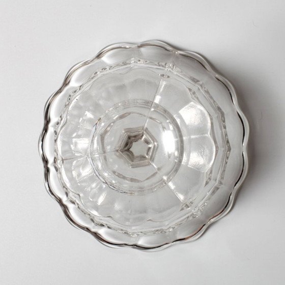 Image 1 of Rare Vintage Glass Pedestal Bowl: Rudolf Schröter Inwald Lord Design / 1935