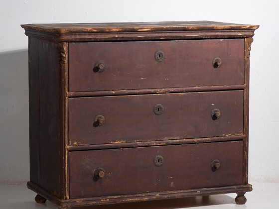 Antique chest of drawers with dark patina (c.1920) #74 (photo 2 of 40)