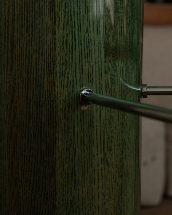 Image 1 of Vintage Saporiti Italia Dining Table – Enamel Column Base –  Postmodern 1980s