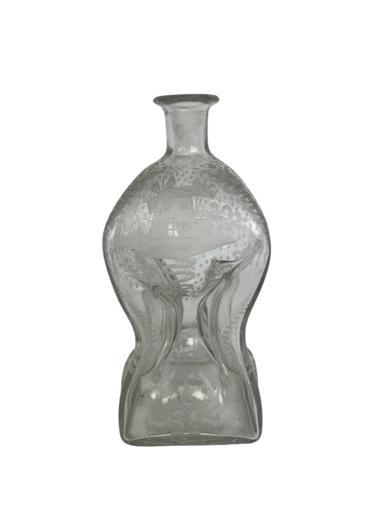 Set di caraffe “kluk-kluk” antiche XVIII/XIX secolo (RARO), Bicchieri e caraffe, Cristallo, Vetro, Marrone (foto 4 di 7)
