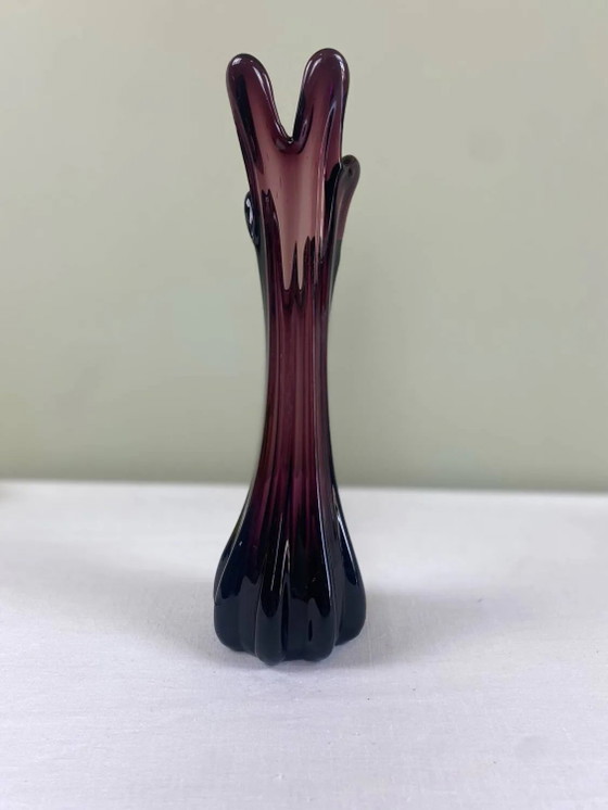 Vintage five-finger vase – Crystal, Glass (photo 5 of 10)