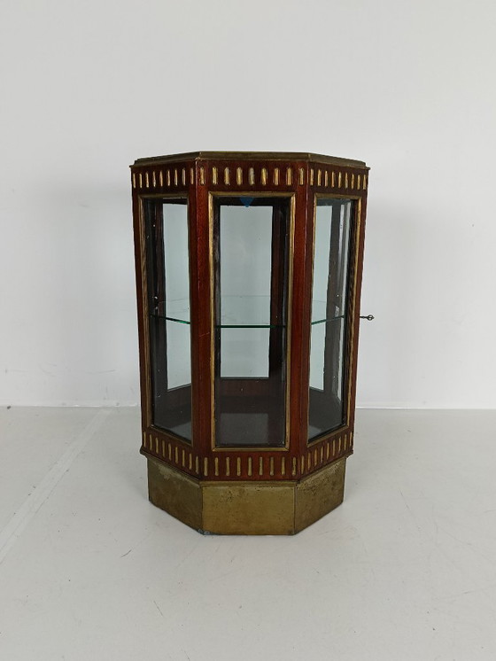 Image 1 of Octagonal Display Cabinet 19 century