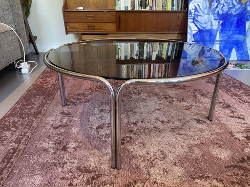 Italian Space Age Chrome Coffee Table