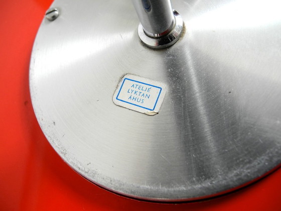 Image 1 of Gran lámpara de techo Bumling roja original de los años 60 de Anders Pehrson para Ateljé Lyktan Ahus