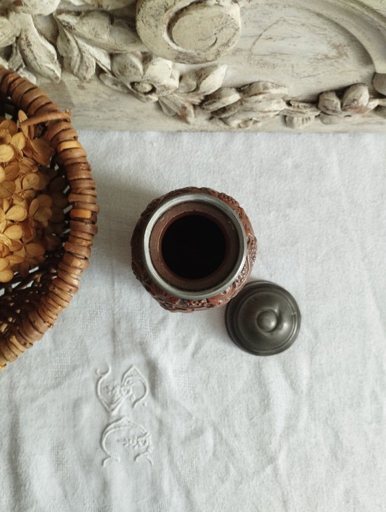 Image 1 of Antieke steengoed tabakspot van Beauvaisis