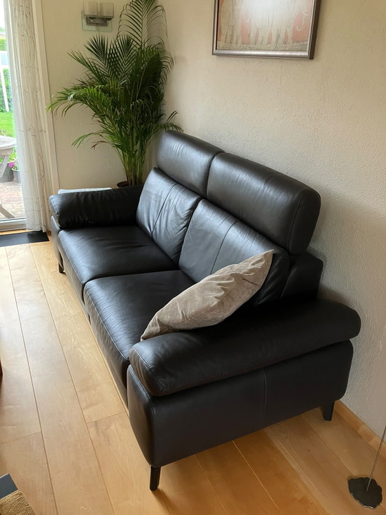 Image 1 of Leather Two-Seater Sofa ROM1961 - Electrically Adjustable