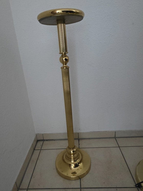Image 1 of Vintage 3 x Wardrobe Clothes Rack Brass Plant Stand Gold