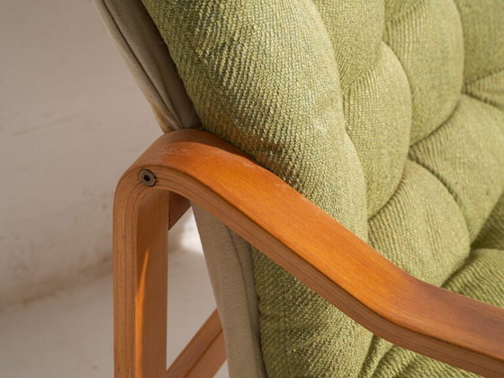 Olive green vintage armchair (c.1950) #80 – Canvas, Scandinavian (photo 24 of 40)