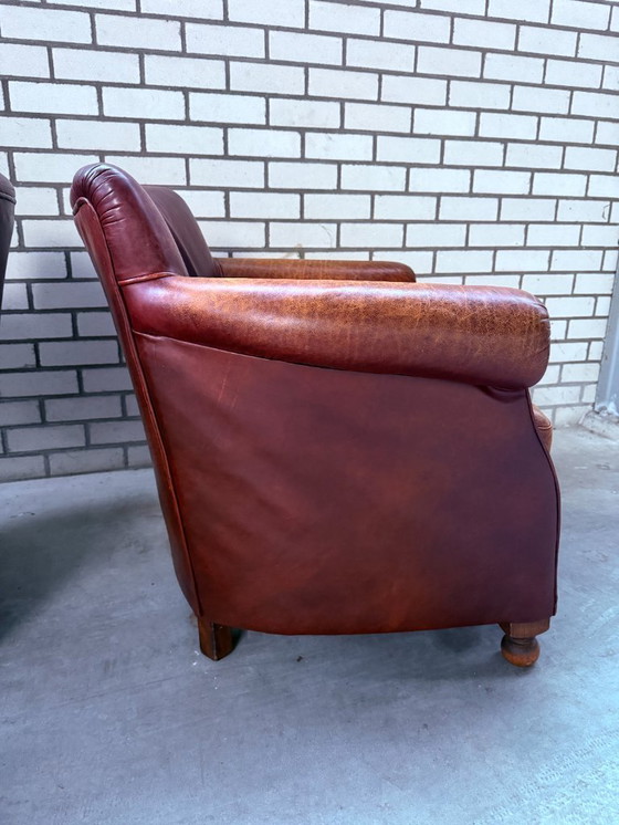 Image 1 of Suite de Fauteuils Club Roche Bobois Cuir
