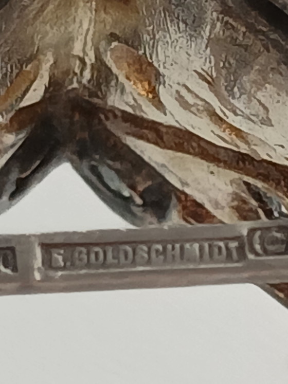 Rare Art Nouveau square bowl solid silver 800 and crystal WOLFERS FRERES/N.GOLDSCHMIDT 19th century (photo 11 of 15)