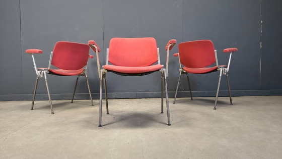 Image 1 of Vintage DSC 106 bijzettafelstoelen van Giancarlo Piretti voor Castelli, jaren 70 - set van 6